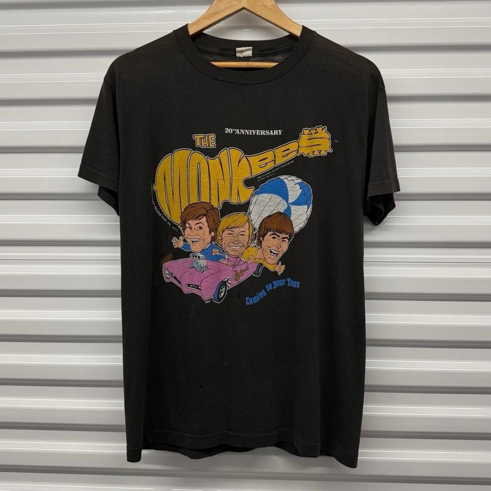 VTG 80's The Monkees 20th Anniversary World Tour Band T-Shirt Size L